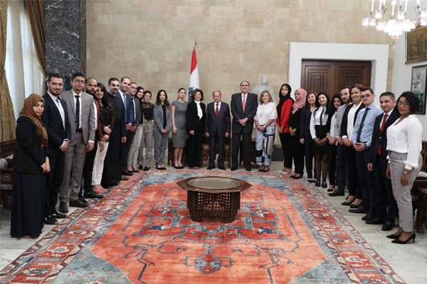 Fellows Discuss Critical Regional Issues with Lebanese President