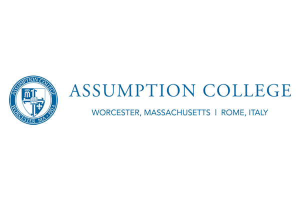 Assumption College Seal and name with Worcester, Massachusetts and Rome, Italy under the name.